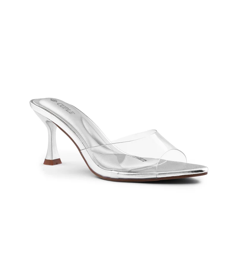 Womens glossy heeled sandals