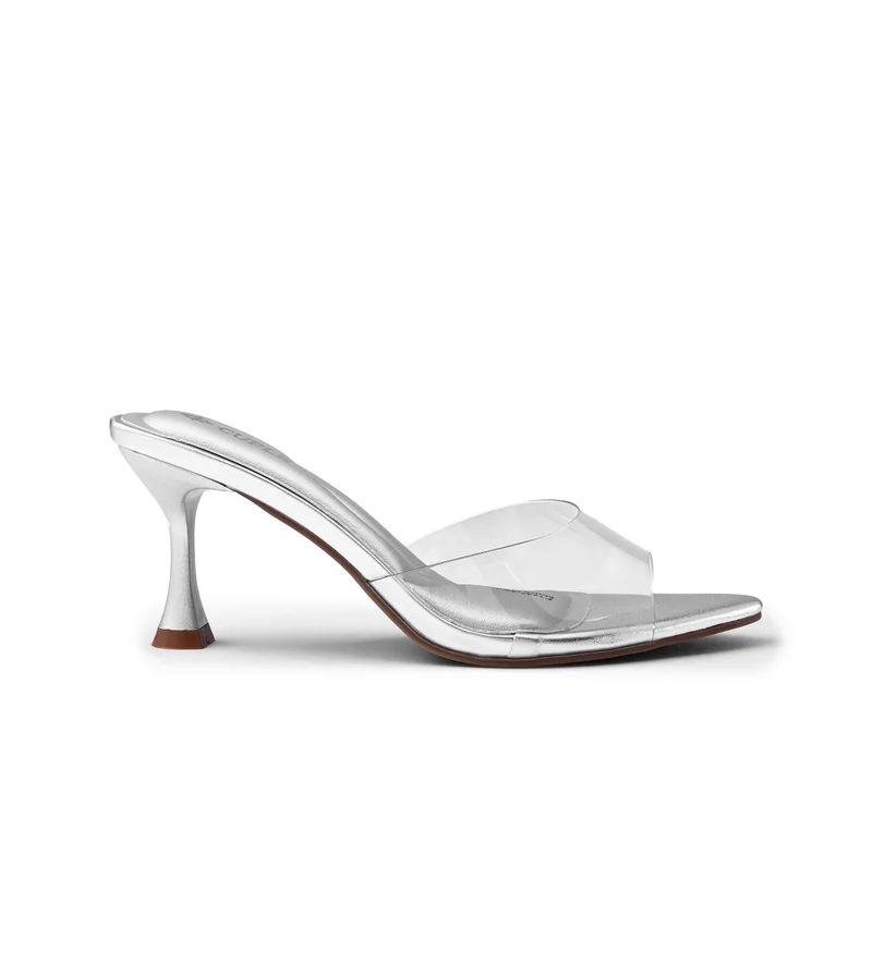 كابلي صندل كعب نسائي لامع