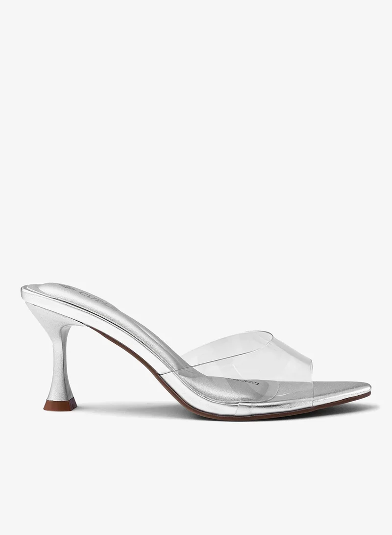 Cuple Womens glossy heeled sandals
