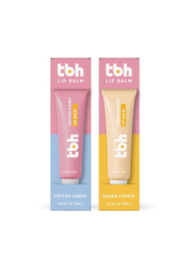 tbh Kids Lip Butter Balm for Kids | Vegan Tinted Lip Balm & Lip Gloss for Girls | Safe, Hydrating, Natural Tween Lip Care - Cotton Candy & Sugar Cookie Flavors - Image 1