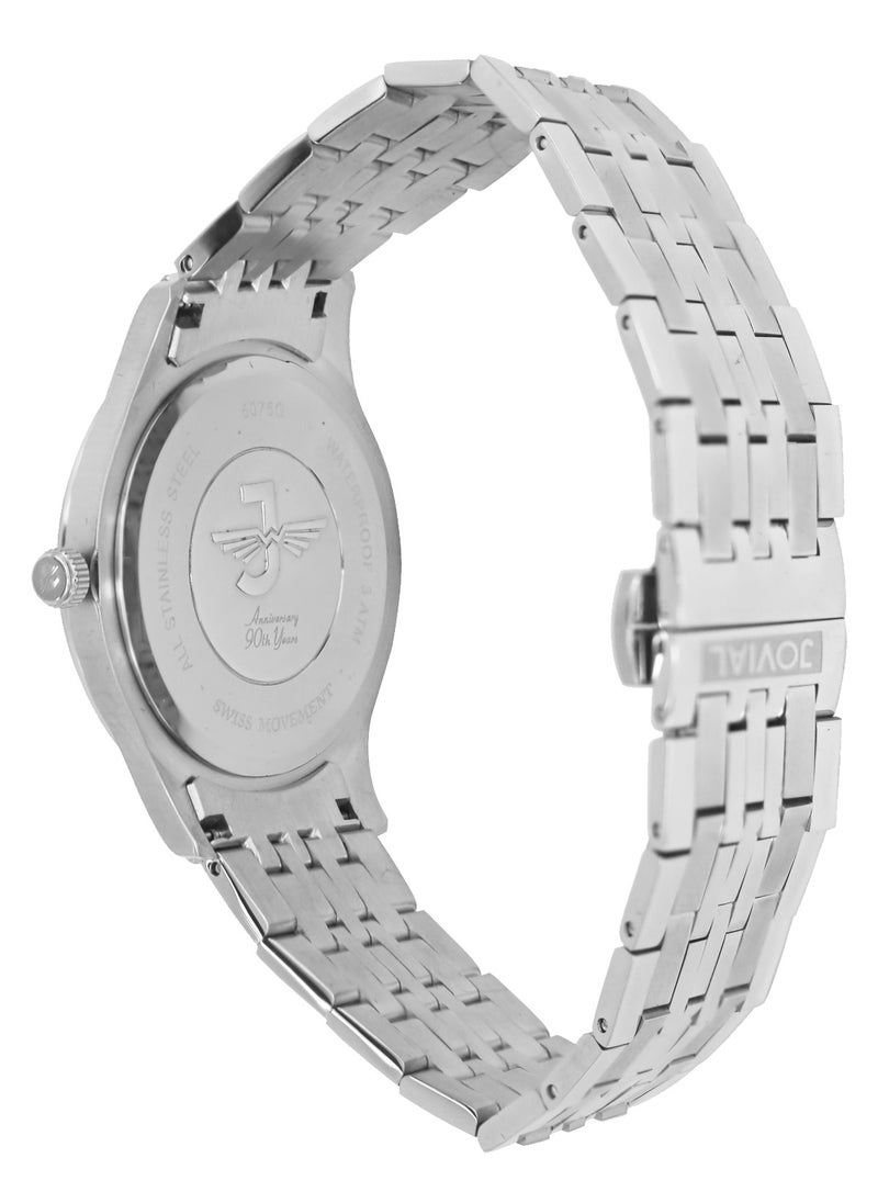 Jovial JOVIAL 5075GSMQ09E Men's metal band  Watch, 40mm, Green Dial  - Image 3