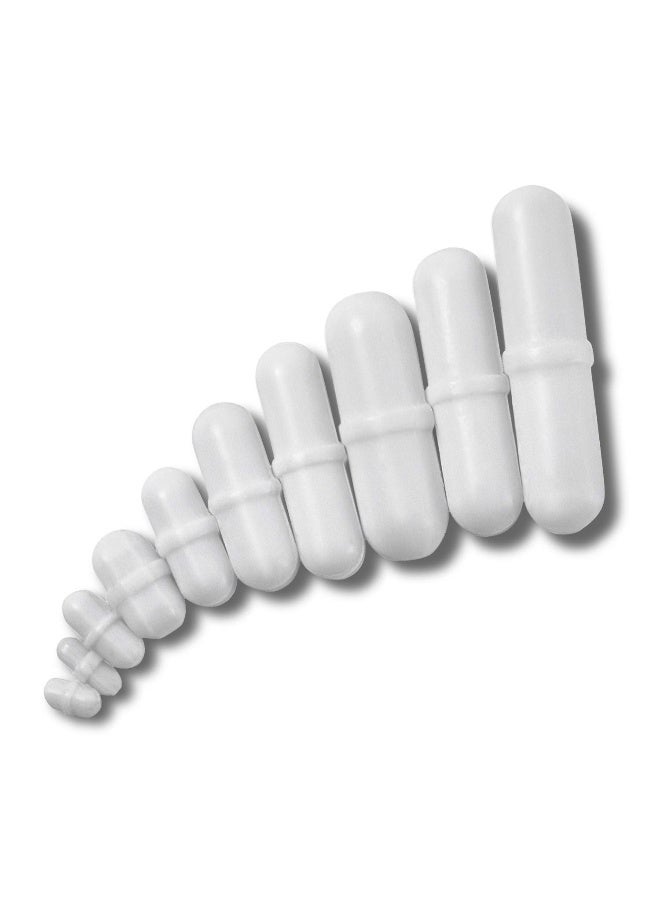 Noorlee  10 Pieces Ptfe Magnetic Stirrer Mixer Stir Bar Spinbar White Color  - Image 2