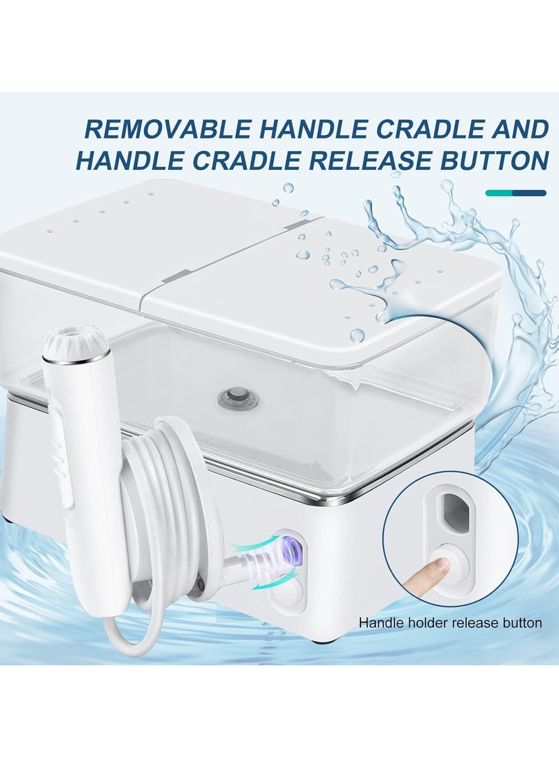 Houmt Water Dental Flosser Cordless for Teeth IPX7 Waterproof Oral Irrigator 6 Modes 8 Jet Tips 400ML Reservoir and USB-C Rechargeable Water Teeth Cleaner for Home Travel  - Image 3