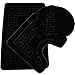 PAUWER Pauwer 3 Piece Bath Rug Set Pattern Bathroom Rug 28.4"x17.7"/Contour Mat 17.7"x17.7"/ Lid Cover (Black) - Image 2