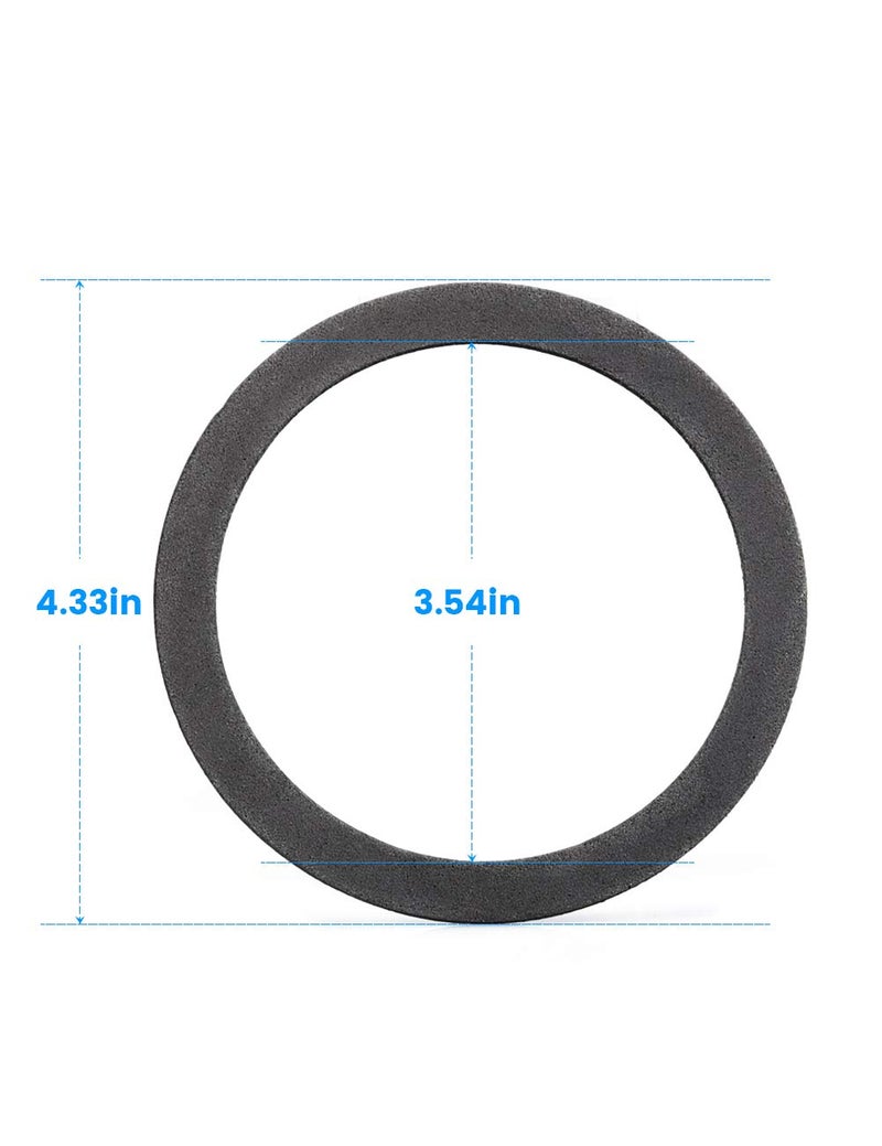 KONE Strainer Gasket Seal Ring, 2 Pack Foam Gray Washer Fits for 3-1/2 Inch Kitchen Sink Drain No Need Plumber Putty - Image 3