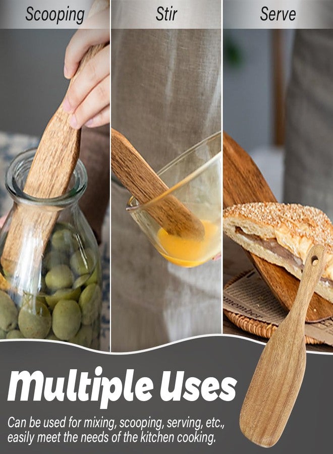 DOERDO DD DOERDO Wooden Spurtle 20.5CM Long Handle Flat Frying Spatula for Kitchen Stirring, Mixing, Serving, 8.1x2.3inch - Image 5