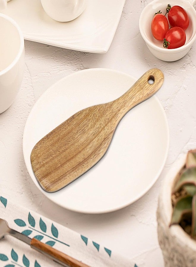 DOERDO DD DOERDO Wooden Spurtle 20.5CM Long Handle Flat Frying Spatula for Kitchen Stirring, Mixing, Serving, 8.1x2.3inch - Image 4
