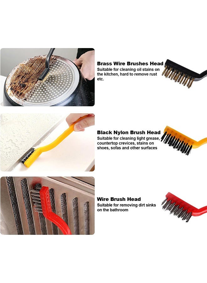 Oven Cleaning Brush Set of Six Home Gas Stove Cleaning Brushes Made of Brass Nylon and Stainless Steel  - Image 2