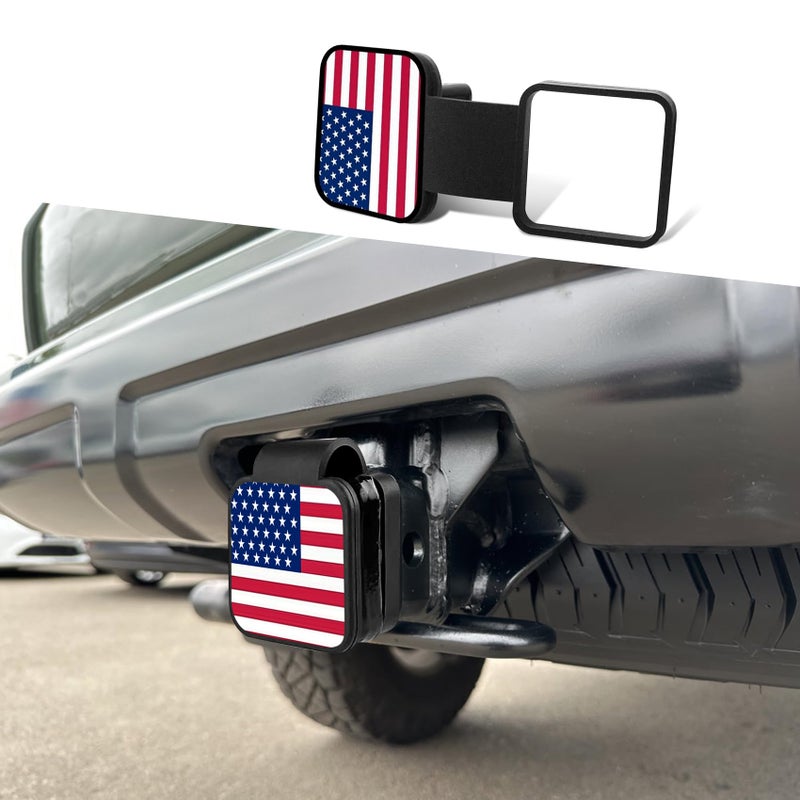 ASUBHA 2 Inch Hitch Cover Trailer Hitch Cover Tube Plug Insert Fits 2 Inch Receivers Class 3 4 5 for Toyota Ford Jeep Chevrolet Nissan Dodge Ram Porsche Mercedes Benz Polaris Ranger ATV UTV Polaris
