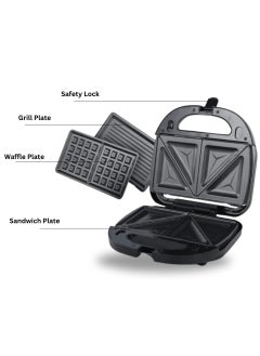 Danish Design 3-in-1 Sandwich Maker | Versatile Grill, Waffle & Toast Plates | Non-Stick Coating | High-Power, Adjustable Temperature Control | Indicator Lights, Compact & Space-Saving Design | Quick & Effortless Cleaning - pzsku/ZBCE735F7813DD25CC7DEZ/45/_/1734945563/a2f8ad32-3462-4372-9ca4-b2b68f940652