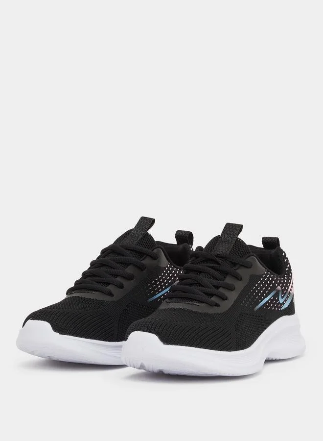 Styli Styli Textured Mesh Lace Up Sneakers