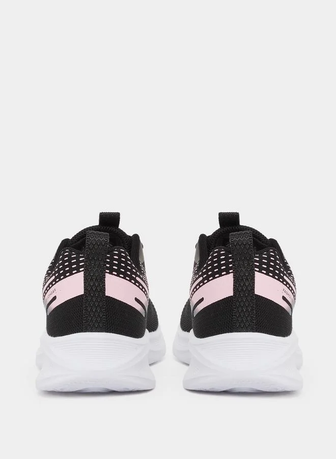 Styli Styli Textured Mesh Lace Up Sneakers