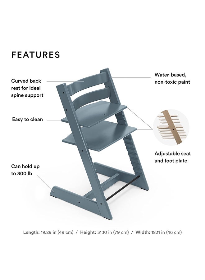 STOKKE Tripp Trapp Chair From, Fjord Blue Adjustable, Convertible Chair For Toddlers , Children And Adults Convenient, Comfortable And Ergonomic Classic Design  - Image 2