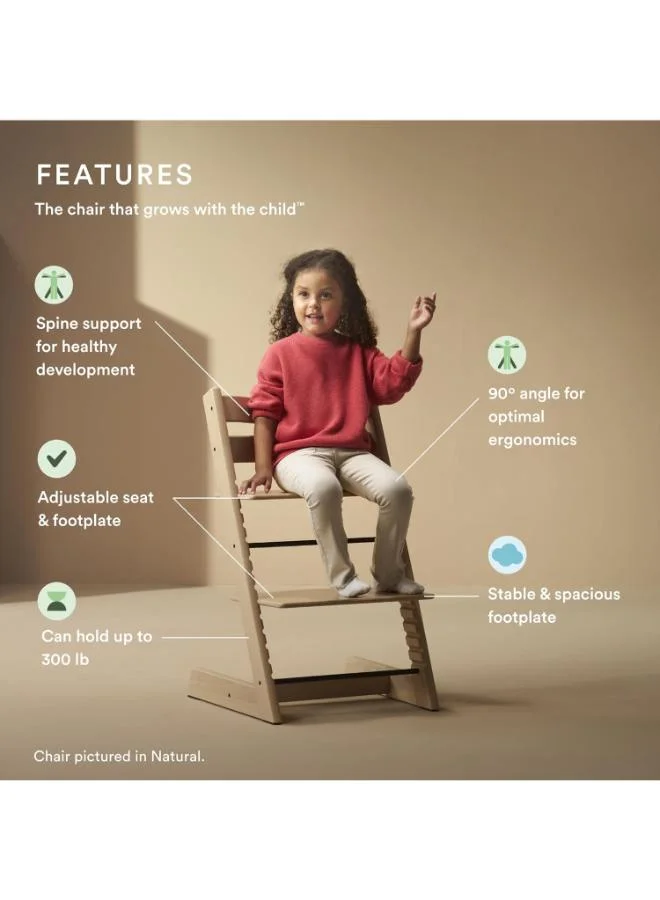 STOKKE Tripp Trapp Chair From, Fjord Blue Adjustable, Convertible Chair For Toddlers , Children And Adults Convenient, Comfortable And Ergonomic Classic Design