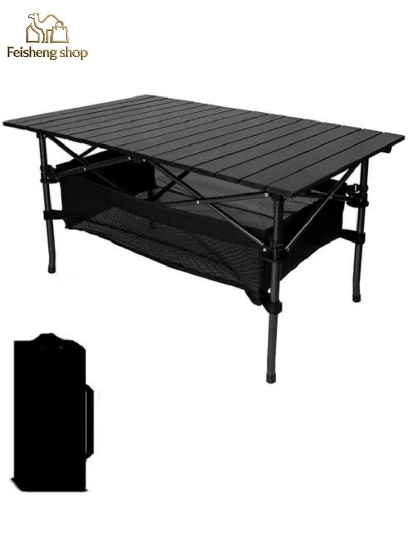 متجر فيشينغ 【طاولة قابلة للطي في حالات الطوارئ】 طاولة تخييم محمولة وخفيفة الوزن قابلة للطي | طاولة جانبية محمولة قابلة للطي | طاولة تخييم خارجية قابلة للطي | طاولة شاطئ خفيفة الوزن   |   طاوله اكل بحر  |  طاوله صغيره رحلات |  طاولة تتصفط   |  طاولة رحلات  | طاولة نزهة | مع حقيبة تخزين وحقيبة شبكية (95 × 55 × 50 سم) - Image 1