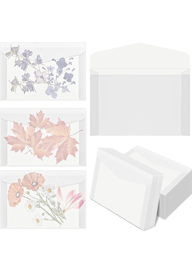 30PCS Large Glassine Envelopes, 12.5X17CM Frosted Clear Envelopes Sulfuric Acid Paper Wedding Invitation Gift Packing Bag - Image 1