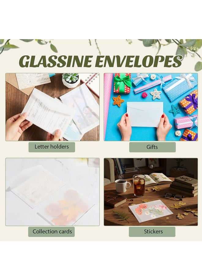 30PCS Large Glassine Envelopes, 12.5X17CM Frosted Clear Envelopes Sulfuric Acid Paper Wedding Invitation Gift Packing Bag - Image 5