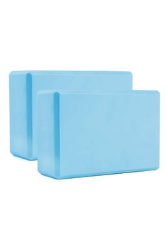 Set of 2 Yoga Blocks EVA Foam High Density Non Slip Yoga Bricks For Meditation Balance Exercise