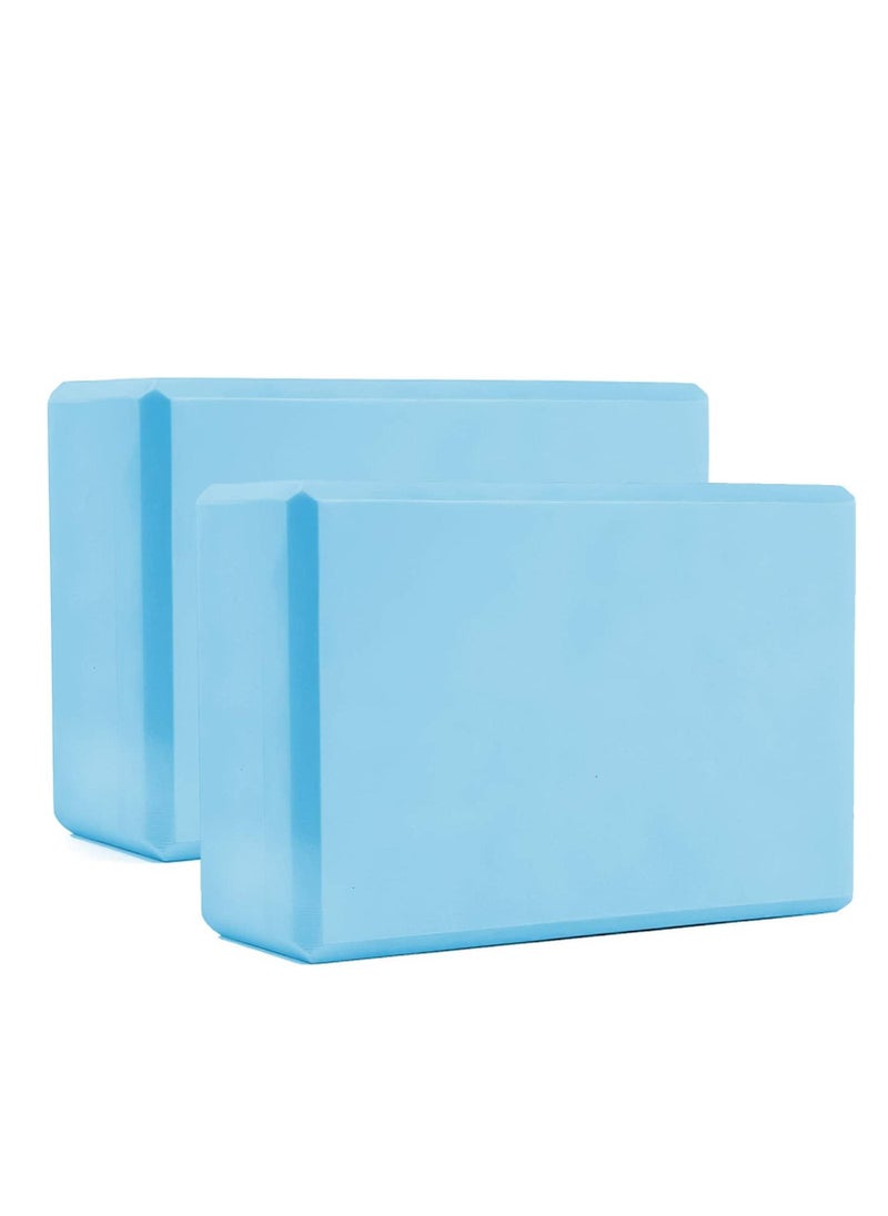 WENBO - Set of 2 Yoga Blocks EVA Foam High Density Non Slip Yoga Bricks For Meditation Balance Exercise - Image 1