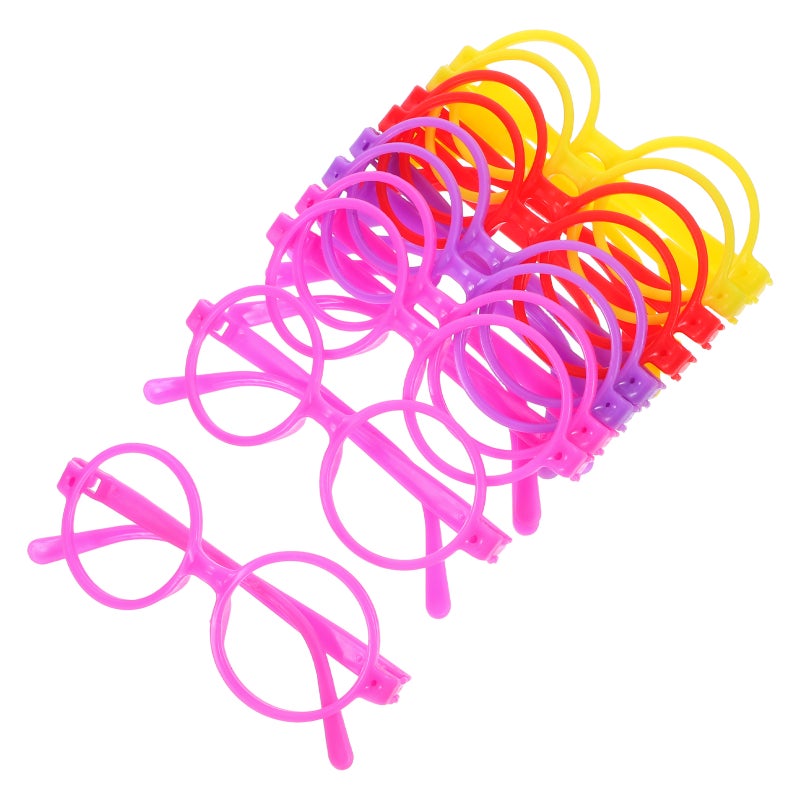 10PCS Round Glasses Frame Toys No Lens Eyeglasses Rack Toys Optical Frames Toys Eyeglasses Toys for Kids Playing (Assorted Color) - Image 1