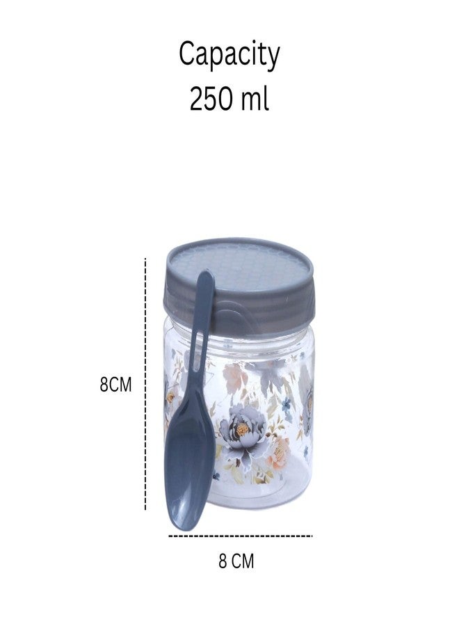 VRISTO مجموعة علب وأواني بلاستيكية من فريستو سعة 250 مل خالية من مادة BPA لتخزين الطعام في المطبخ | مجموعة علب صغيرة محكمة الإغلاق ومتينة مكونة من 6 قطع للتوابل والفواكه المجففة والأعشاب والبذور | للاستخدام في المطابخ والمطاعم (رمادي) - Image 5