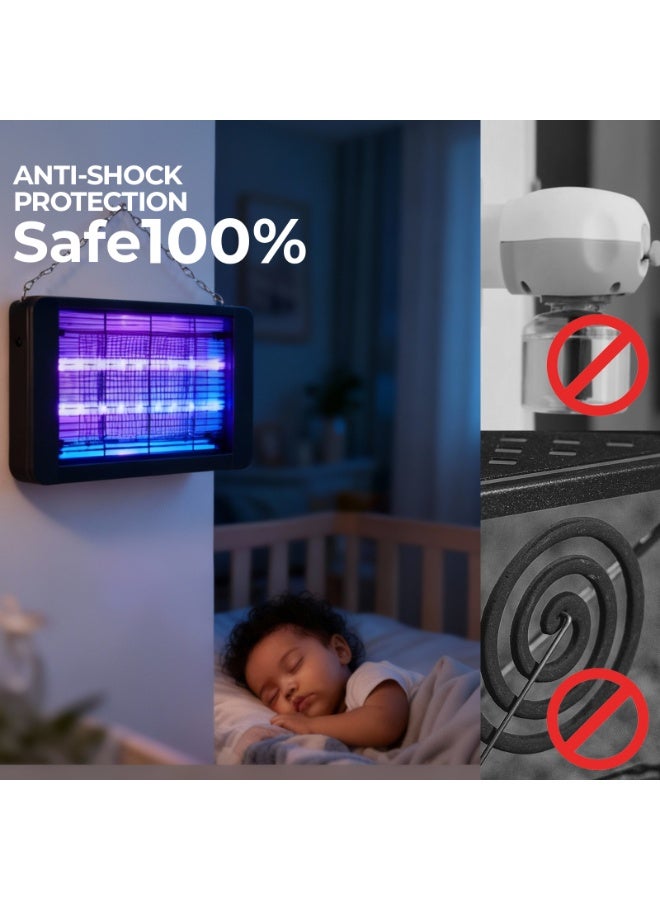 أرابايت مصيدة الذباب الكهربائية Bug Zapper، مصيدة البعوض الكهربائية الداخلية، مصيدة الفاكهة للمنزل والمطاعم والمطبخ والحديقة بقوة 20 وات - Image 3