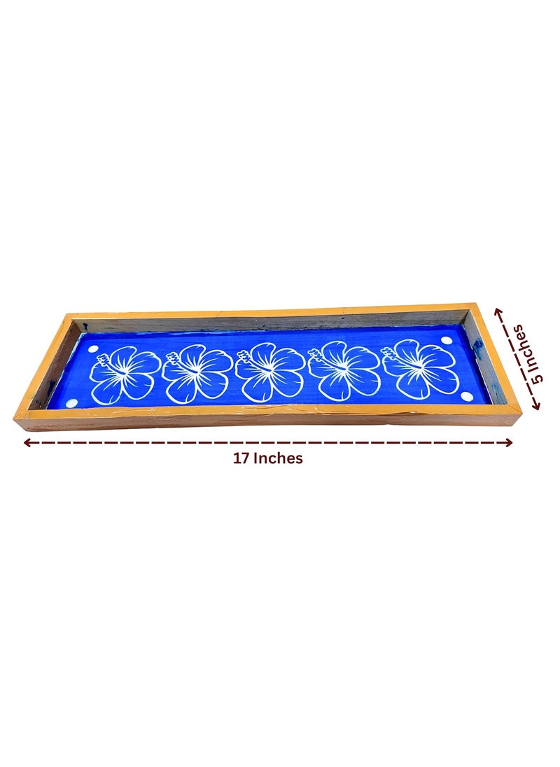 anciently Anciently Shoe Flower Border Rangoli Stencil Wooden, Rangoli Sacha Wooden, 1 Piece (17x5 Inches)  - Image 4