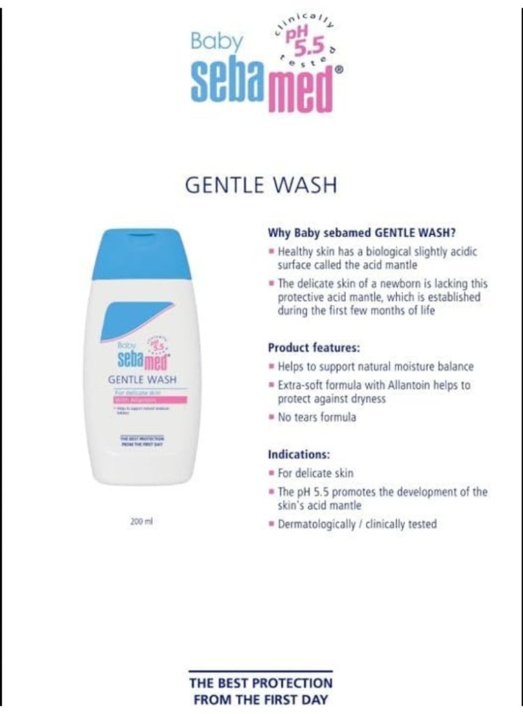 Sebamed Baby Gentle Wash 400ml – pH 5.5 Tear-Free Baby Wash for Sensitive Skin - Image 3