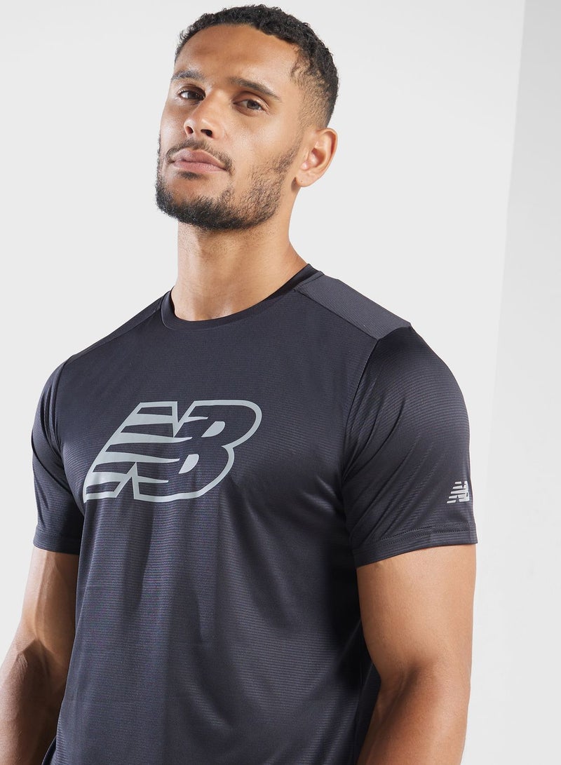 New Balance Printed Run T-Shirt - Image 1