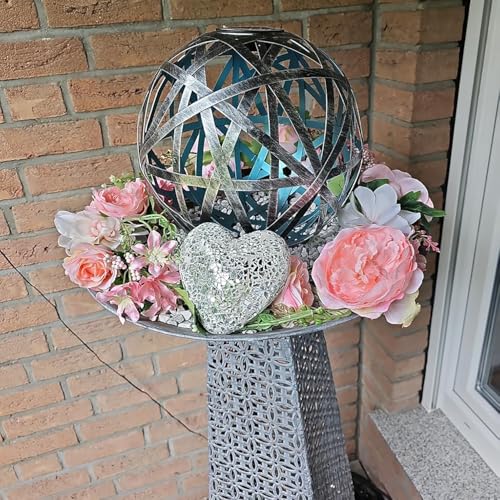 OrgMemory Rose Flower Vine, Peony Flowers, Center Flower Decoration, 6' Length, Floral Garland for Wedding Decor Home Table Runner Mantle Decoration - Image 4