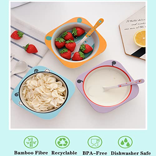 Lyellfe 6 Pack Bamboo Bowls, 10 Oz Unbreakable Bowl, Fun Bowl Tableware Cereal Bowls for Soup Noodle Pasta, BPA Free, Dishwasher Safe - Image 5