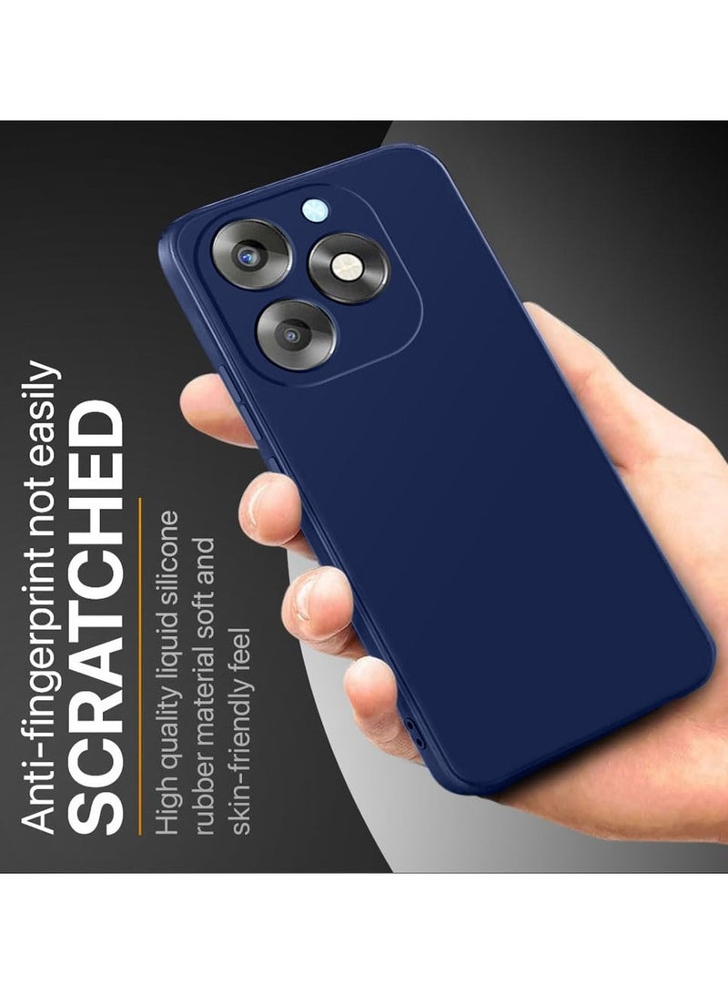 Techie غطاء خلفي أنيق من TPU سيليكون لجهاز Itel A70 - تصميم نحيف، ناعم وسلس - أزرق - Image 4