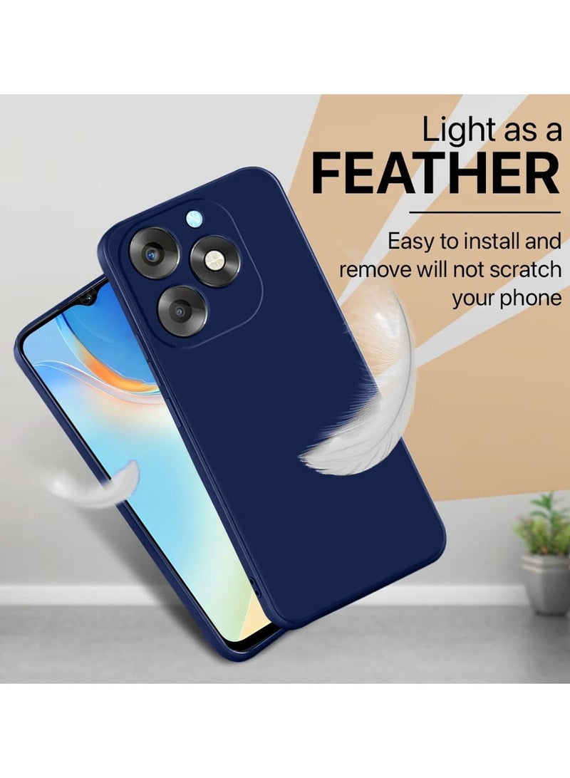 Techie غطاء خلفي أنيق من TPU سيليكون لجهاز Itel A70 - تصميم نحيف، ناعم وسلس - أزرق - Image 2