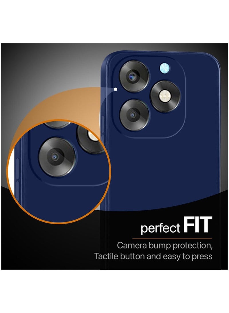 Techie غطاء خلفي أنيق من TPU سيليكون لجهاز Itel A70 - تصميم نحيف، ناعم وسلس - أزرق - Image 3