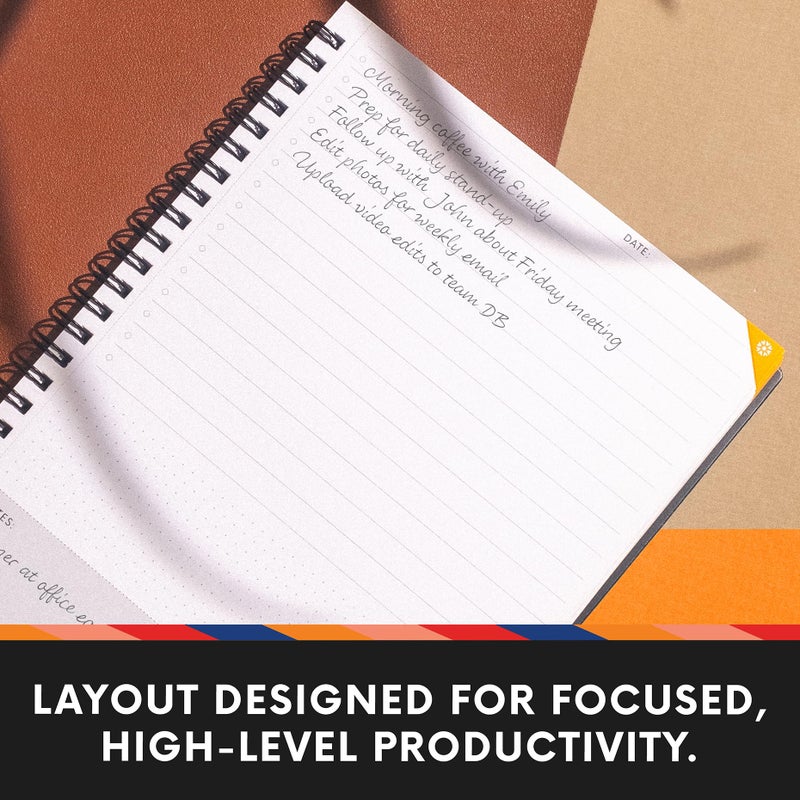 Notsu To Do List Notebook | Minimalist Planner with To-Do Checklist, Dot Grid, Notes sections. 100 Undated Pages, Thick Paper 120 gsm, A5 Size 5.8" x 8.3", Black - Image 5