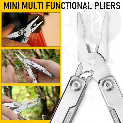 BIBURY Mini Multitool Pliers BI2051A, Mini Pocket Pliers with Window Breaker, Seat Belt Cutter, Bottle Opener for Outdoor Survival, EDC Multi Tool with Pocket Clip, Gifts for Men and Women - Image 3
