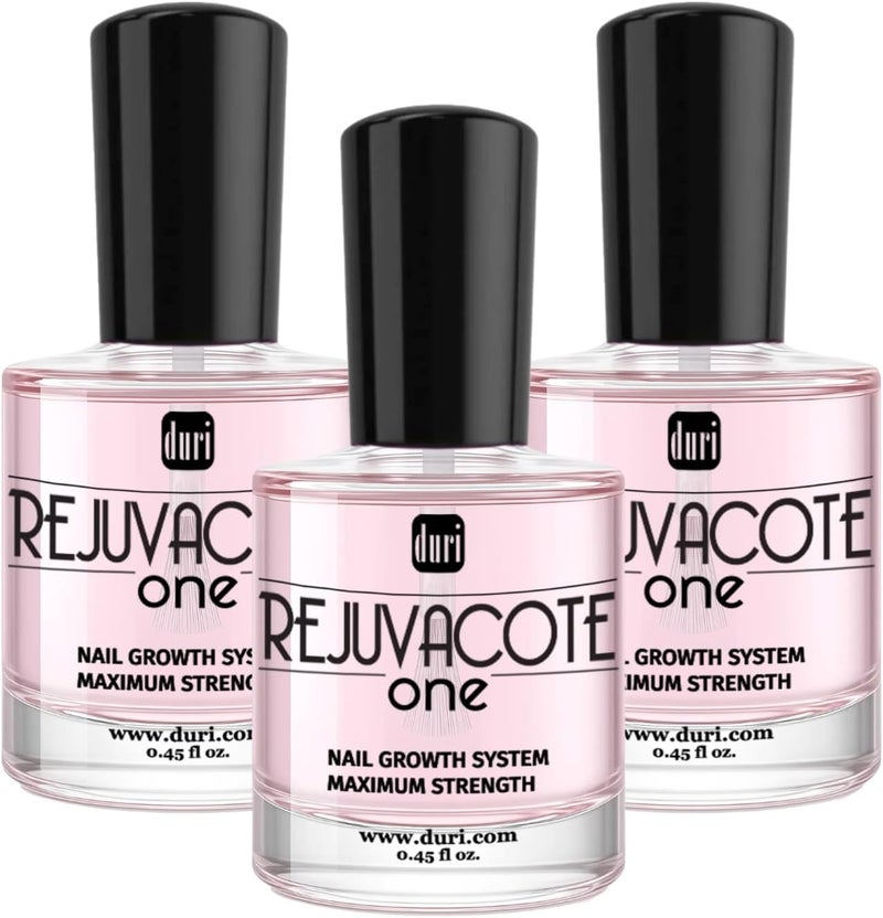 duri Rejuvacote 1 Nail Growth System - Maximum Strength Nail Strengthener (3 Bottles, 0.45 fl. oz each) - Image 1