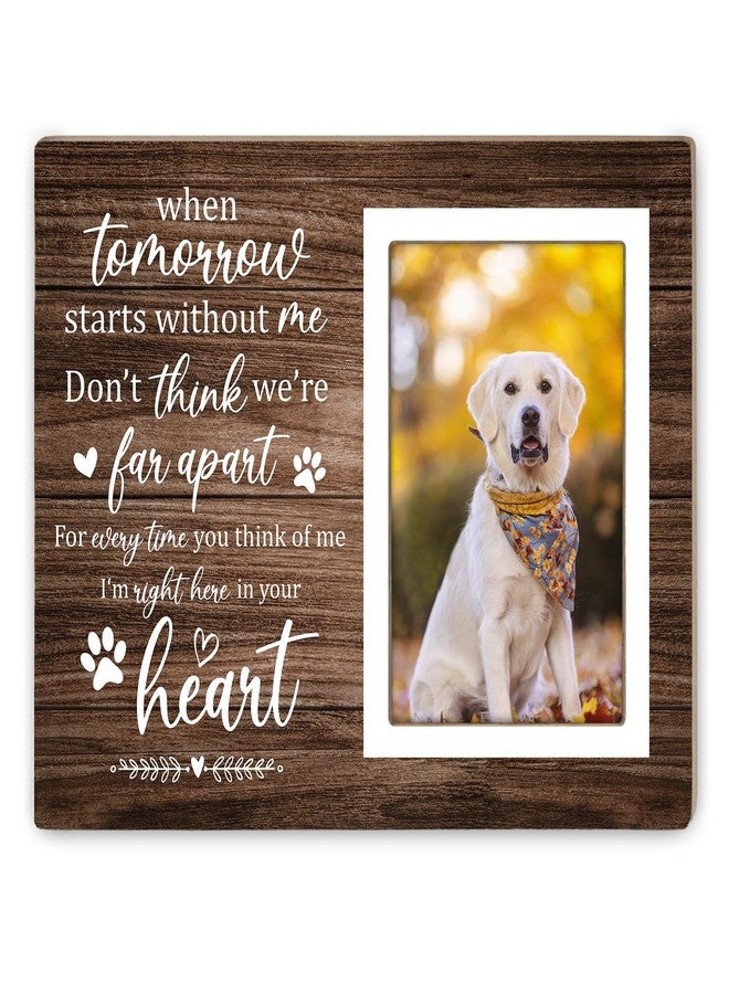 Itsoly Pet Memorial Picture Frame, Pet Dog Memorial Picture Frame, Pet Cat Photo Frame, Photo Frame Gift for Dog Owners Sympathy for Loss of Pets Photo 4x6Inch12P039 - Image 1