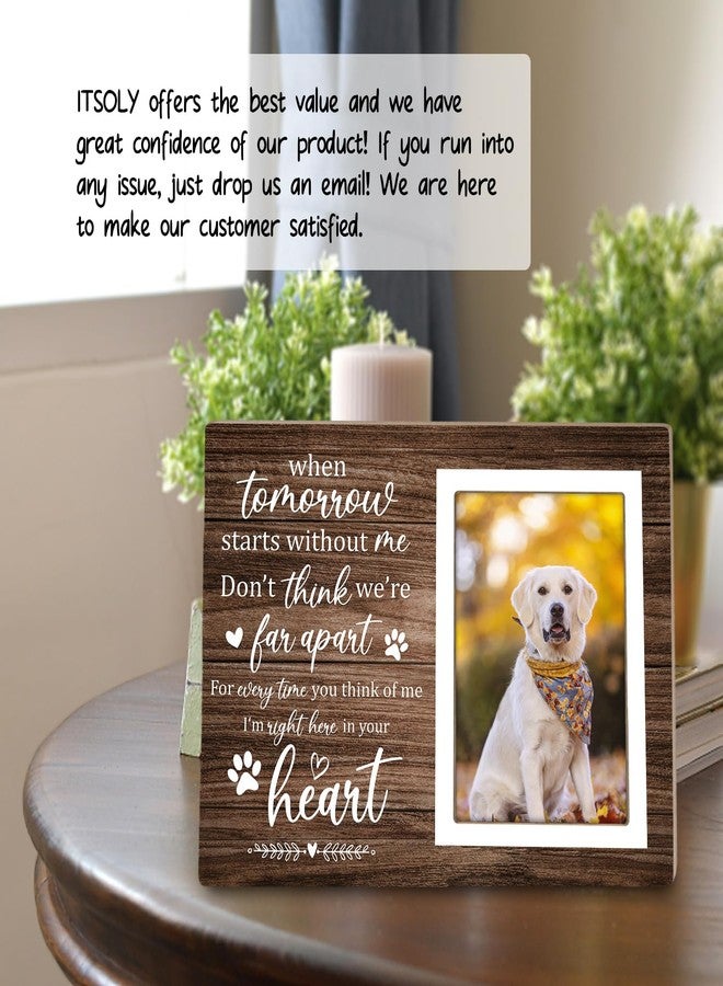 Itsoly Pet Memorial Picture Frame, Pet Dog Memorial Picture Frame, Pet Cat Photo Frame, Photo Frame Gift for Dog Owners Sympathy for Loss of Pets Photo 4x6Inch12P039 - Image 3