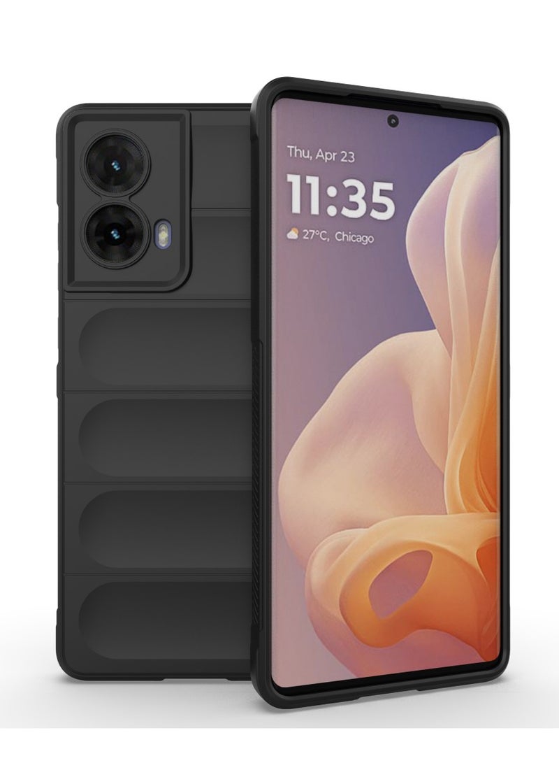 Case For Motorola Moto G85 5G  ,- Brushed Shockproof Protection Cover Durable Anti-Scratch - Case Premium Quality Slip-Resistant With Protection For Camera - Black - Image 1