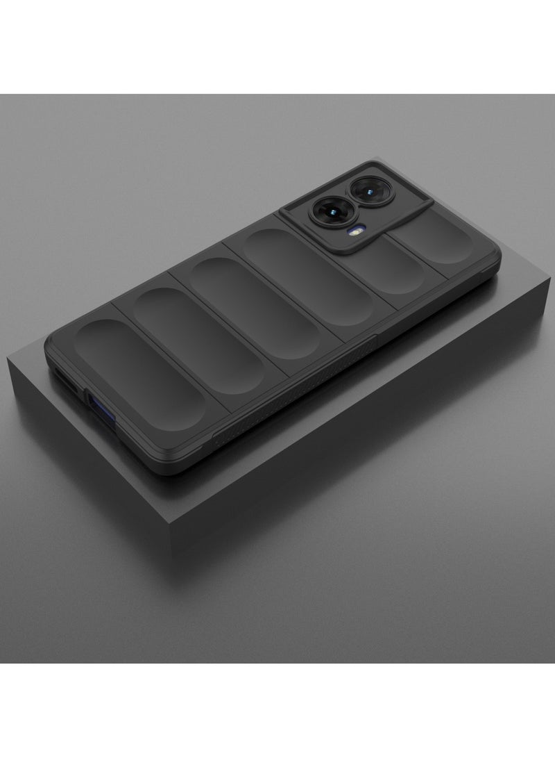 Case For Motorola Moto G85 5G  ,- Brushed Shockproof Protection Cover Durable Anti-Scratch - Case Premium Quality Slip-Resistant With Protection For Camera - Black - Image 2