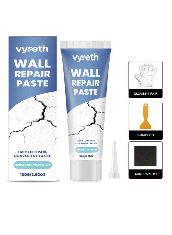 Wall Repair Spackle Kit, Odorless Fast Drying Wall Putty With Scraper Sandpaper Gloves, Fill Holes Cracks For Indoor Wall Refinish - Image 1