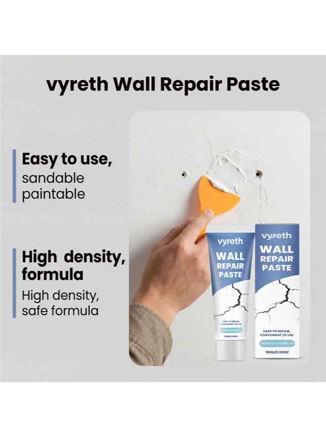 Wall Repair Spackle Kit, Odorless Fast Drying Wall Putty With Scraper Sandpaper Gloves, Fill Holes Cracks For Indoor Wall Refinish - Image 3