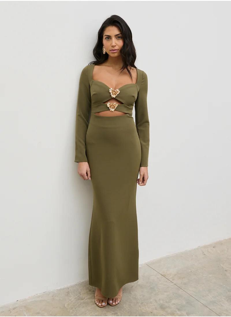بريتي لافيش Trim Cut Out Maxi Dress