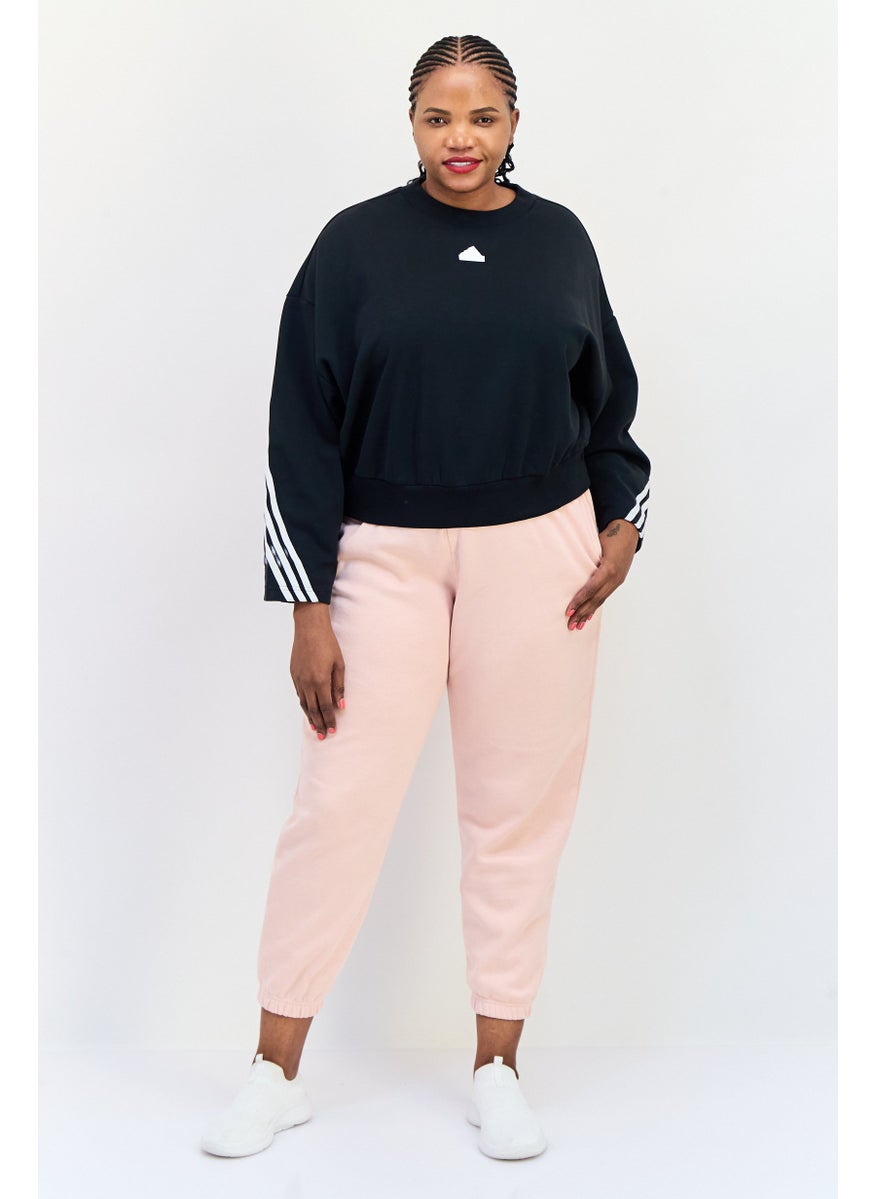 Adidas Women Plus Size Long Sleeve Outdoor Sweatshirt, Black  - Image 4