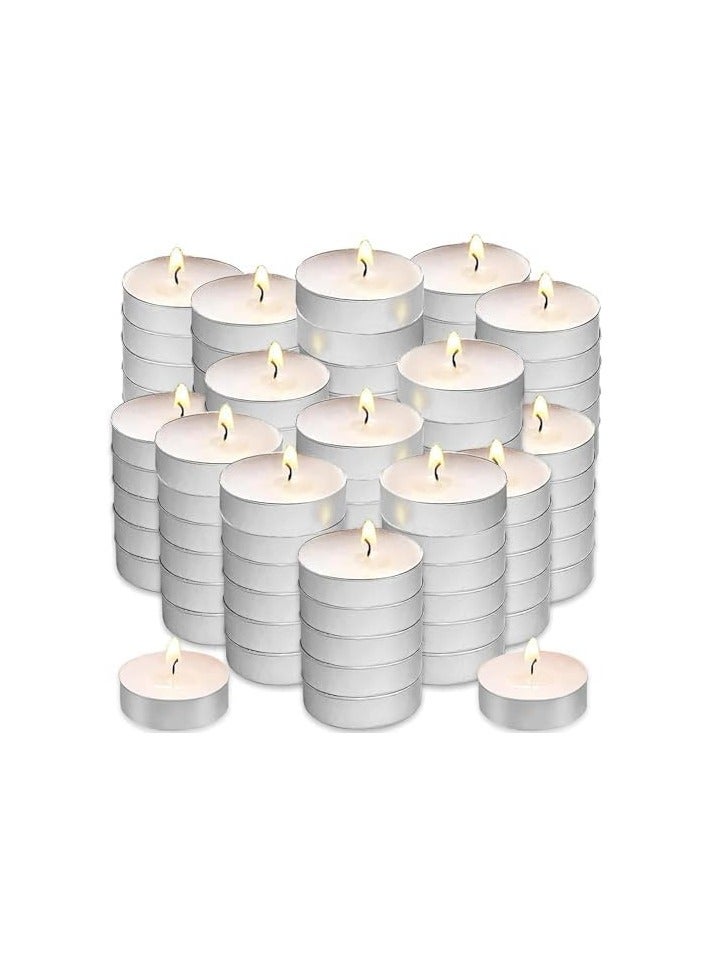 MOMENT Tealight Candles - Giant 100, Packs - White Unscented European Votive Smokeless Tea Lights For Shabbat, Weddings, Christmas, Home Decorative - Image 3
