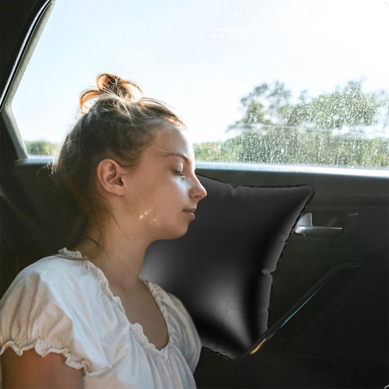 Homoyoyo Inflatable Outdoor Travel Pillow Cushion 50cm X 50cm PVC Semi- Thickened Portable Camping Pillow Insert for Car and Hiking - Image 4