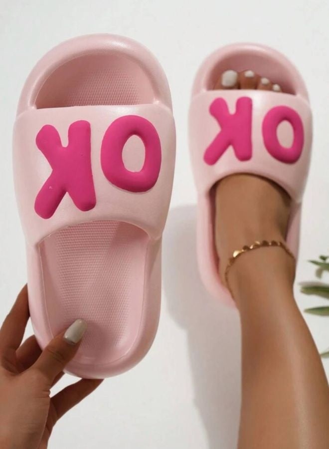 OK Women’s Slippers – Pink, Lightweight EVA, Feminine Look & Non‑Slip Sole  - Image 4