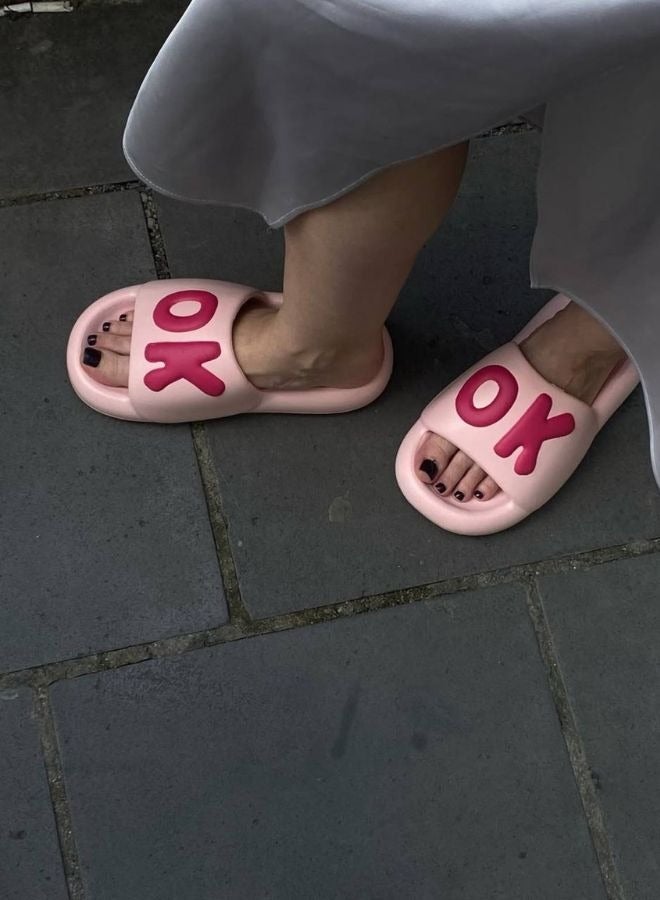 OK Women’s Slippers – Pink, Lightweight EVA, Feminine Look & Non‑Slip Sole  - Image 5
