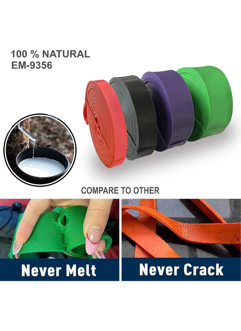 Sky Land Pull Up Resistance Exercise Bands| Set Of 4 Multicolor Heavy Duty Loop Bands, Stretch Bands For Power Lifting Workout With Storage Bag, EM-9356  - Image 5
